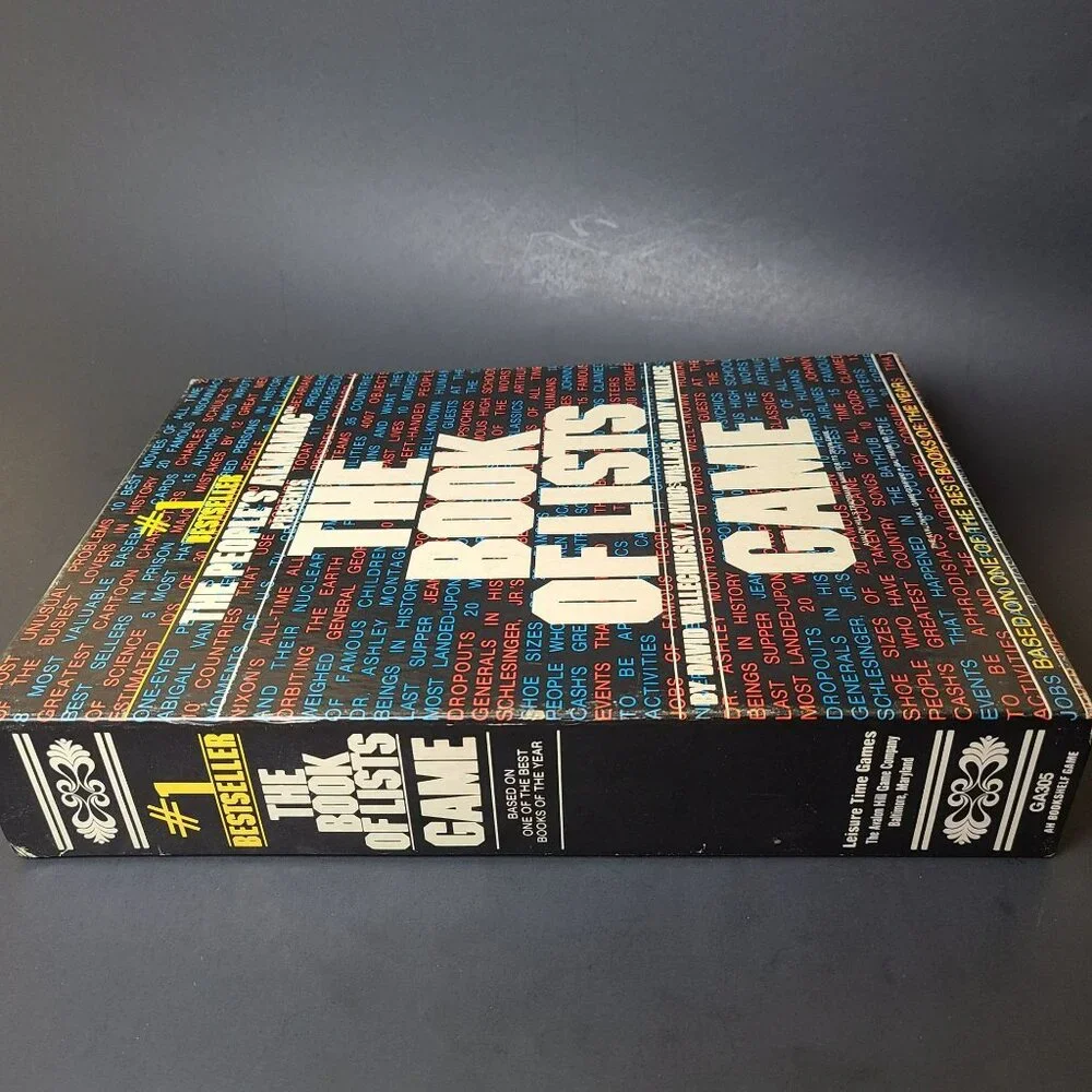 Avalon Hill 1979 : The Book of Lists Game - Best Books of the Year (UNPUNCHED)